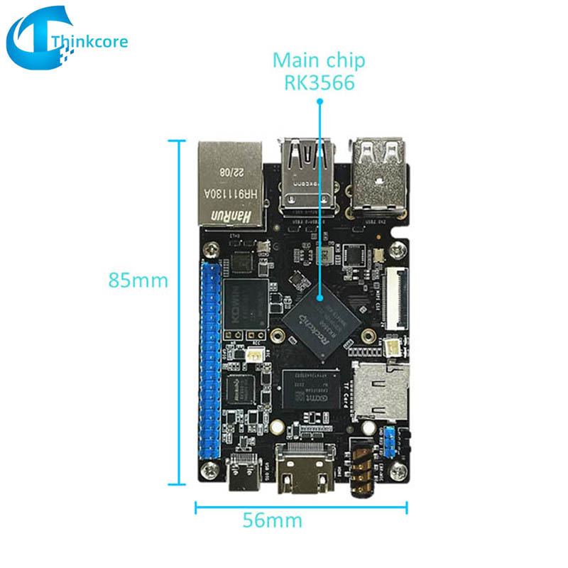 Komputer Papan Tunggal RK3566 SBC Kompatibel dengan Raspberry Pi